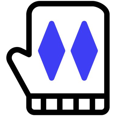 Eldiven. Web simgesi basit illüstrasyon