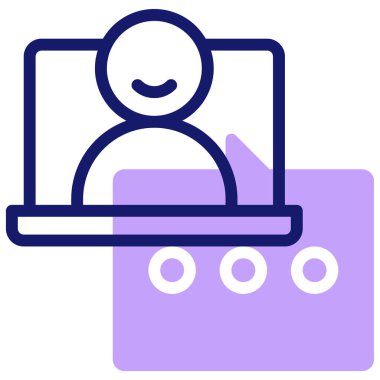 danışman kullanıcı. Web simgesi basit illüstrasyon