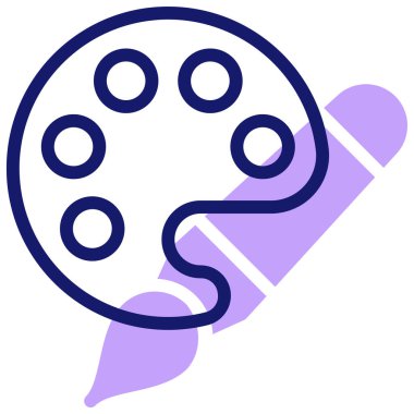 Boya. Web simgesi basit illüstrasyon