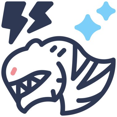 t rex simgesi, vektör illüstrasyonu basit tasarım