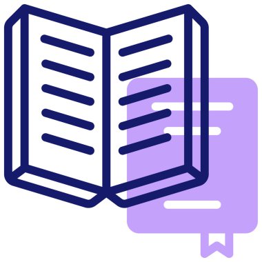 Kitap. Web simgesi basit illüstrasyon