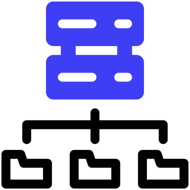 veritabanı. Web simgesi basit illüstrasyon 