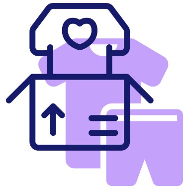 giysi bağışı simgesi, vektör illüstrasyonu basit tasarım