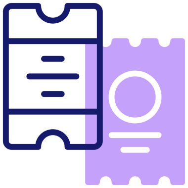 bilet web simgesi basit tasarım