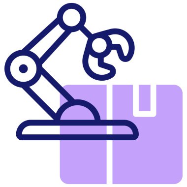 Robotik kol simge vektör çizim