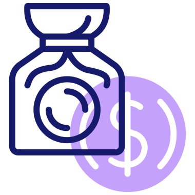 Para bütçesi. Web simgesi basit illüstrasyon