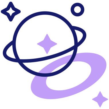 Gezegen. Web simgesi basit illüstrasyon