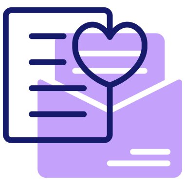 aşk harfi simgesi, vektör illüstrasyonu basit tasarım