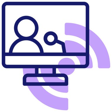 Haberler. Web simgesi basit illüstrasyon