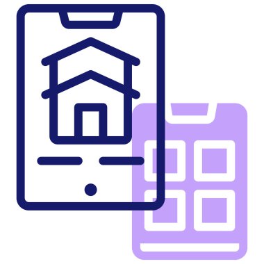 akıllı telefon simgesi, vektör illüstrasyonu basit tasarım