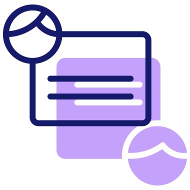 tartışma ve değişim simgesi, vektör illüstrasyonu basit tasarım