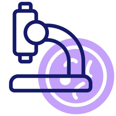Mikroskop. Web simgesi basit illüstrasyon