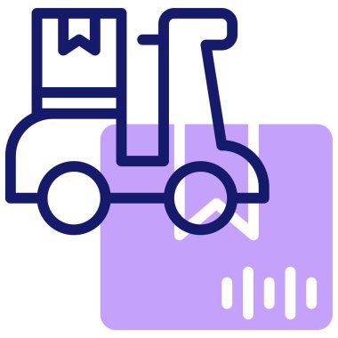 Teslimat. Web simgesi basit illüstrasyon