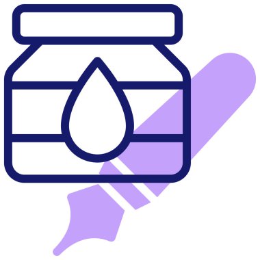 Mürekkep. Web simgesi basit illüstrasyon