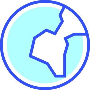 dünya simgesi, vektör illüstrasyonu basit tasarım