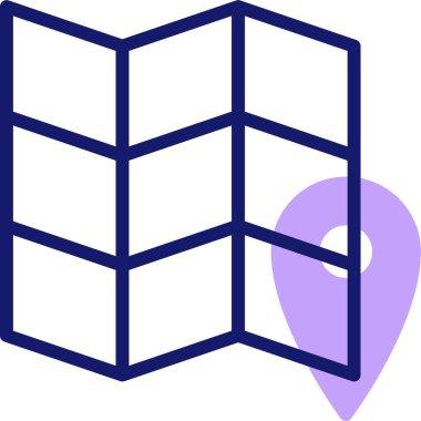 Harita. Web simgesi basit illüstrasyon