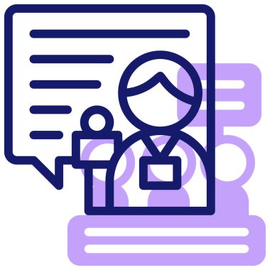 muhabir simge vektör çizim