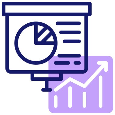 sunum web simgesi basit illüstrasyon