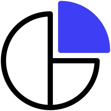 Pasta grafiğinin vektör çizimi modern simge