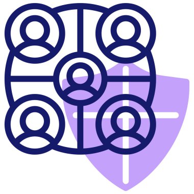 Topluluk web simgesi basit vektör illüstrasyonu