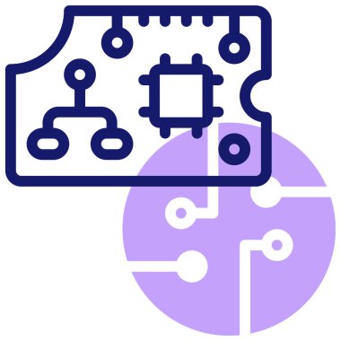 Devre Kurulu. Web simgesi basit illüstrasyon