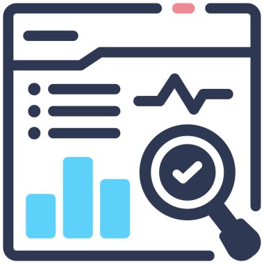 Analiz. Web simgesi basit illüstrasyon