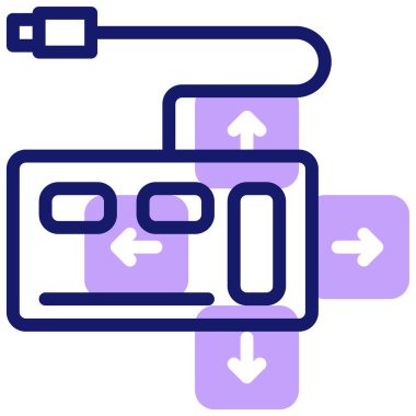 Bilgisayar klavyesinin çizimi. elektronik nesne