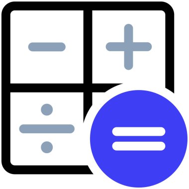 Calculator icon, vector illustration simple design