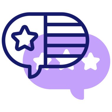 Sohbet simgesi, vektör illüstrasyonu basit tasarım