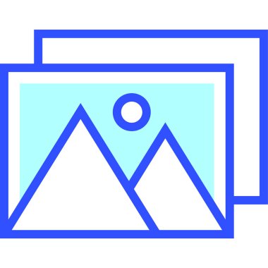 Fotoğraf web simgesi basit illüstrasyon