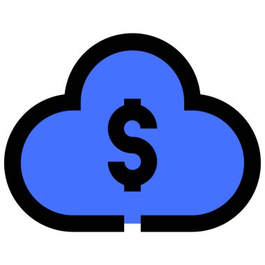 Bulut. Web simgesi basit illüstrasyon