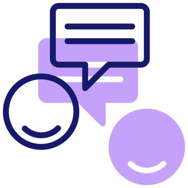 Sohbet simgesi, vektör illüstrasyonu basit tasarım