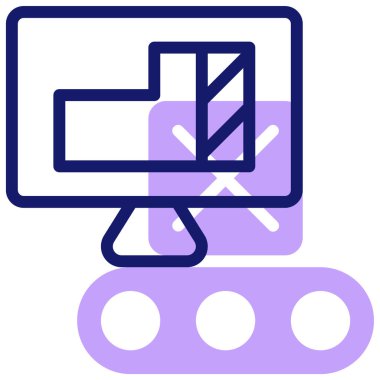 Bilgisayar. Web simgesi basit illüstrasyon