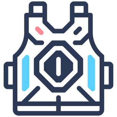 Yelek simgesi, vektör illüstrasyonu basit tasarım