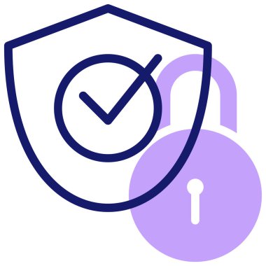 Güvenlik. Web simgesi basit illüstrasyon