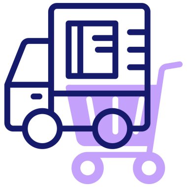 Dağıtım. Web simgesi basit illüstrasyon