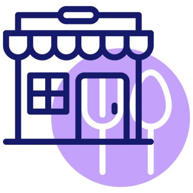 Restoran simgesi vektör illüstrasyonu