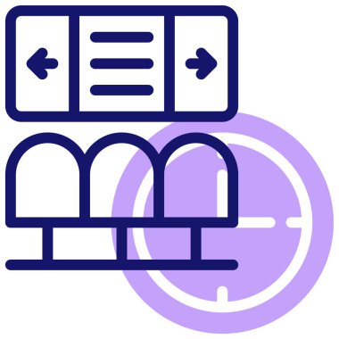 Salon simgesi, vektör illüstrasyonu basit tasarım