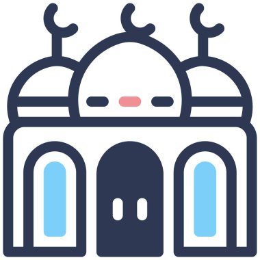 Cami. Web simgesi basit illüstrasyon 