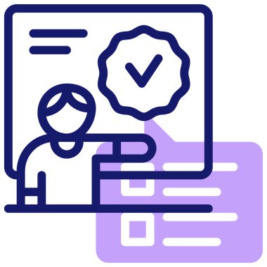 sunum web simgesi basit illüstrasyon