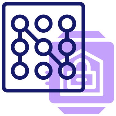 Güvenlik. Web simgesi basit illüstrasyon