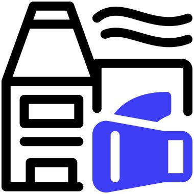 Fabrika simgesi vektör illüstrasyonu