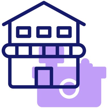 Ev. Web simgesi basit illüstrasyon