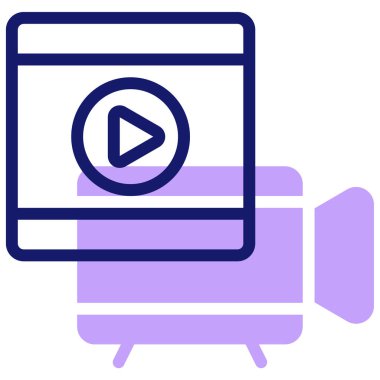 video oynatıcı simgesi, vektör illüstrasyonu basit tasarım