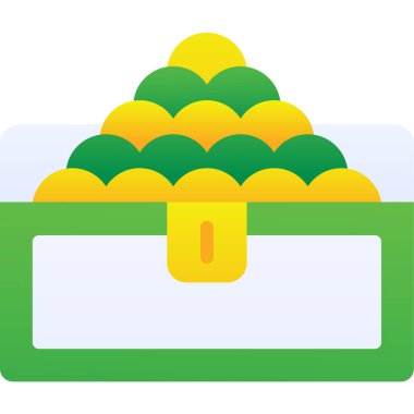 Madeni para göğüs simgesi, vektör illüstrasyonu basit tasarım