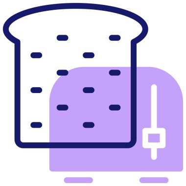 Ekmek parçası, yemek çizimi, basit web simgesi 