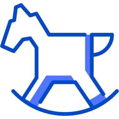 Sallanan at simgesi vektör illüstrasyonu