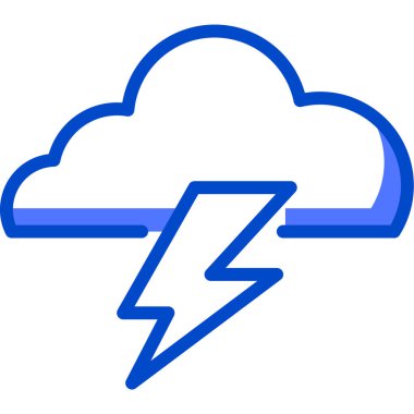 Fırtına. Web simgesi basit illüstrasyon 