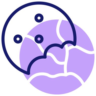 Kurabiye simgesi, vektör illüstrasyonu basit tasarım