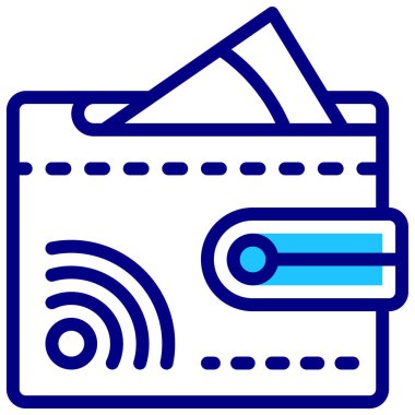 Cüzdan. Web simgesi vektör illüstrasyonu 